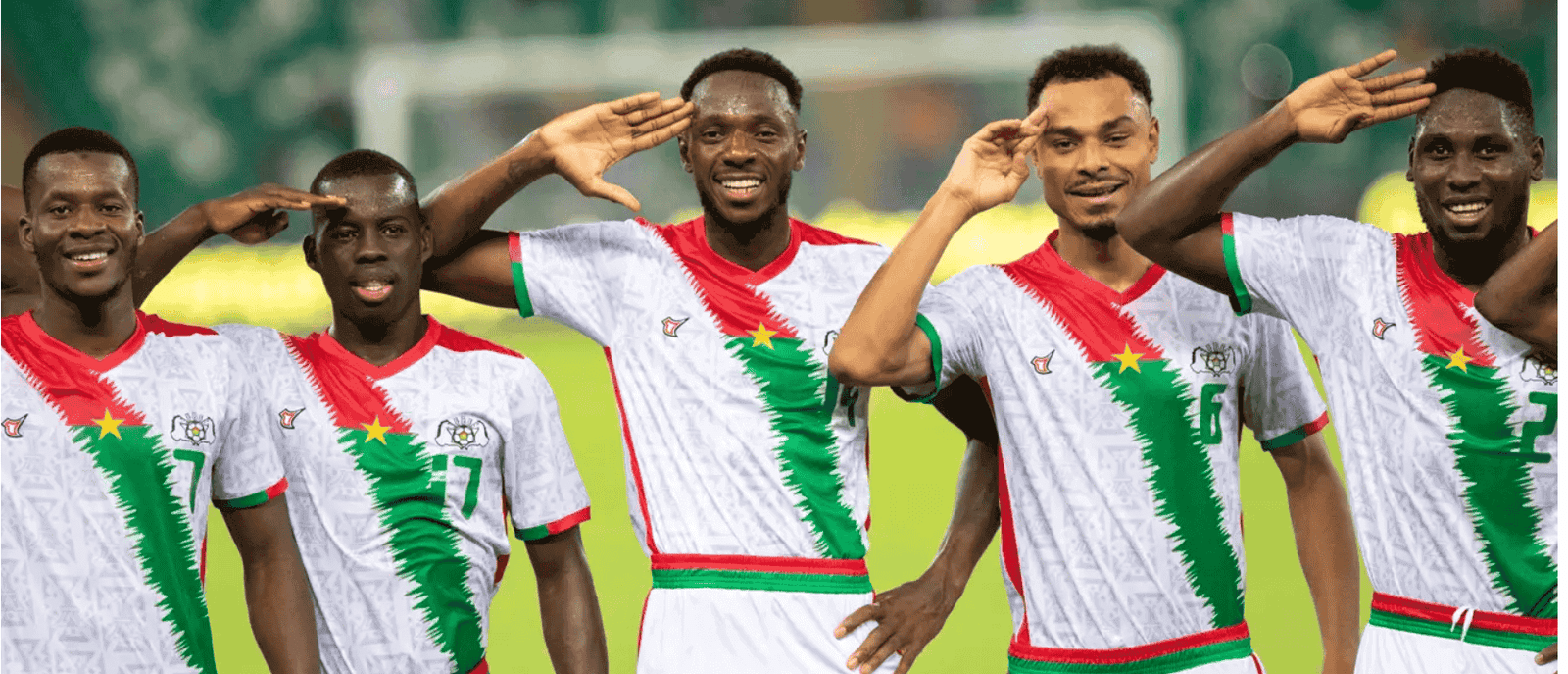 Burkinafaso National Team saluting