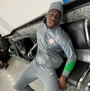 Super Eagles, Calvin Bassey sleeping at Libya Airport