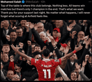 Mo-Salah's tweet