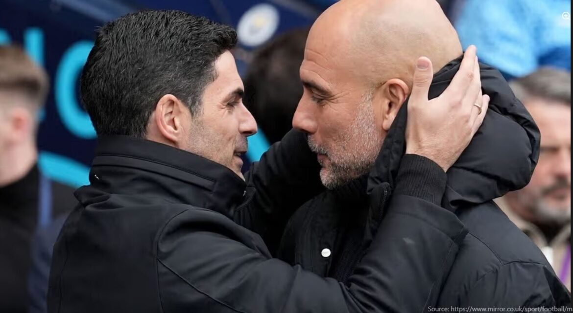 Mikel Arteta and Pep Guardiola