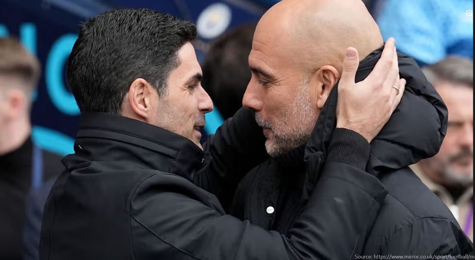 Mikel Arteta and Pep Guardiola
