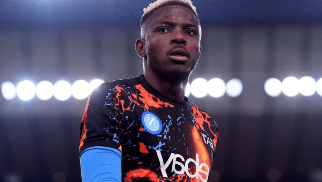 Victor Osimhen VIctor Osimhen in Napoli's away jersey